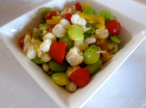 Hominy Salad w/ Basil-Shallot Vinaigrette